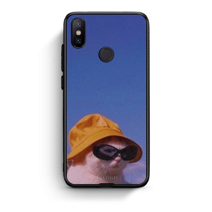 Xiaomi Mi A2 Cat Diva θήκη από τη Smartfits με σχέδιο στο πίσω μέρος και μαύρο περίβλημα | Smartphone case with colorful back and black bezels by Smartfits