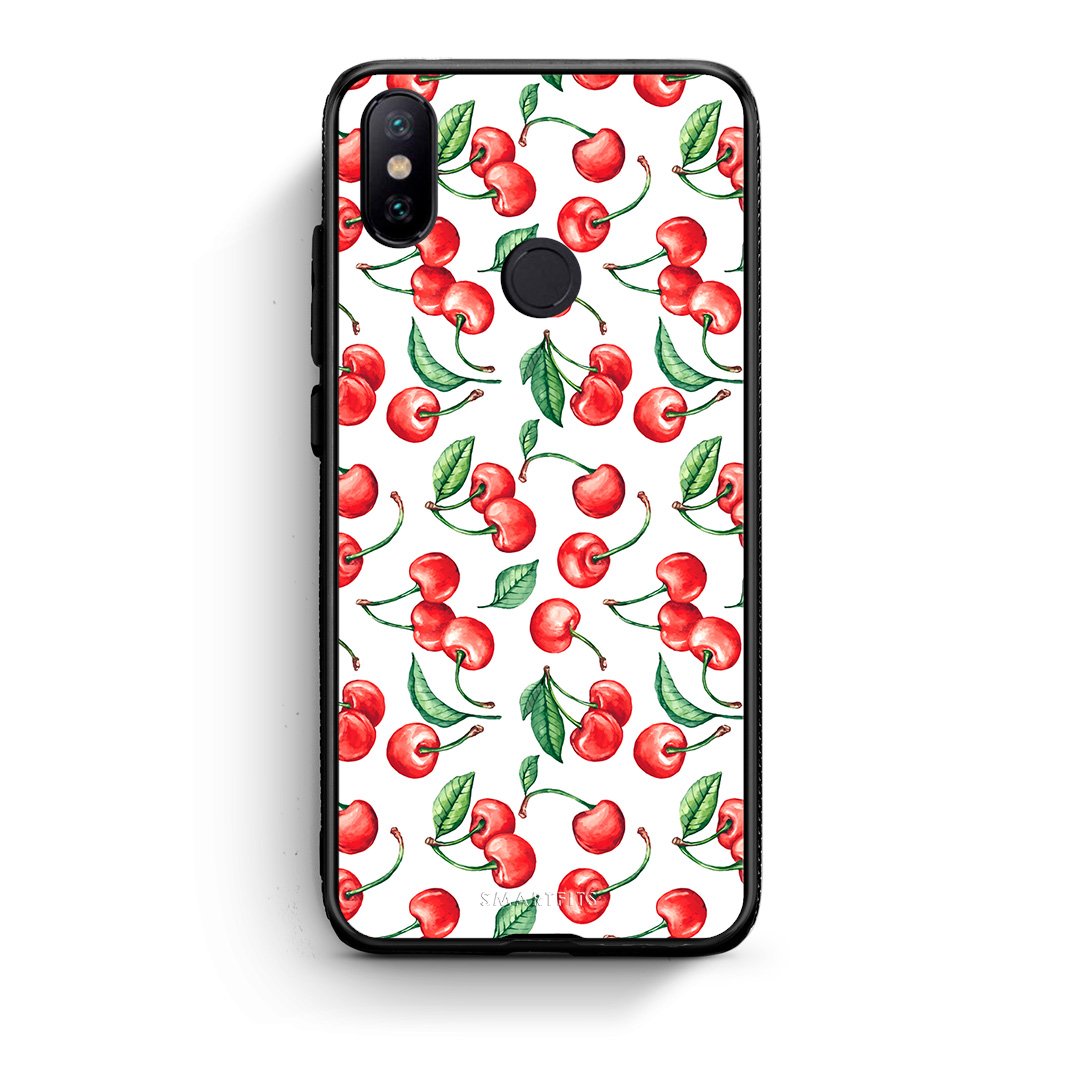 Xiaomi Mi A2 Cherry Summer θήκη από τη Smartfits με σχέδιο στο πίσω μέρος και μαύρο περίβλημα | Smartphone case with colorful back and black bezels by Smartfits