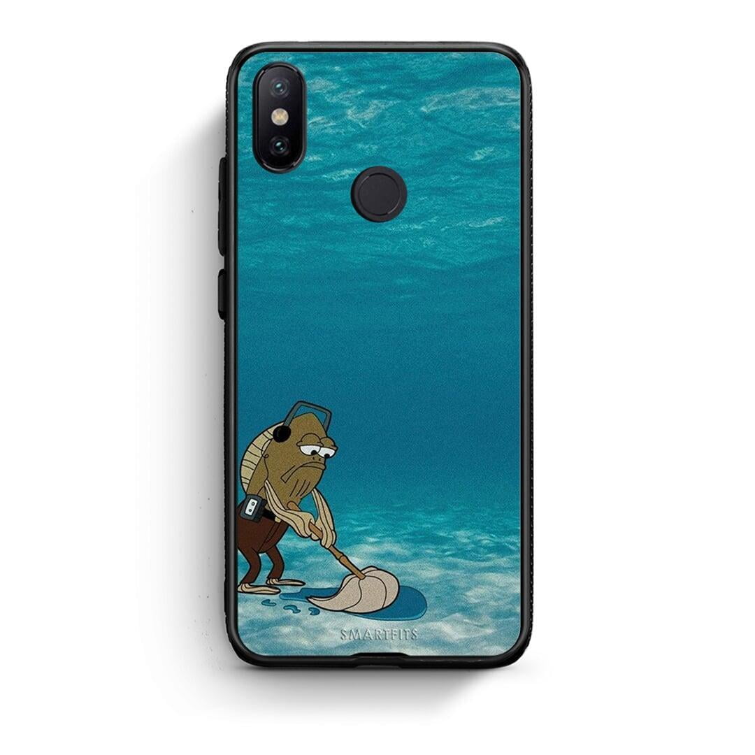 Xiaomi Mi A2 Clean The Ocean Θήκη από τη Smartfits με σχέδιο στο πίσω μέρος και μαύρο περίβλημα | Smartphone case with colorful back and black bezels by Smartfits
