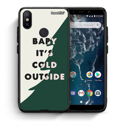 Θήκη Xiaomi Mi A2 Cold Outside από τη Smartfits με σχέδιο στο πίσω μέρος και μαύρο περίβλημα | Xiaomi Mi A2 Cold Outside case with colorful back and black bezels