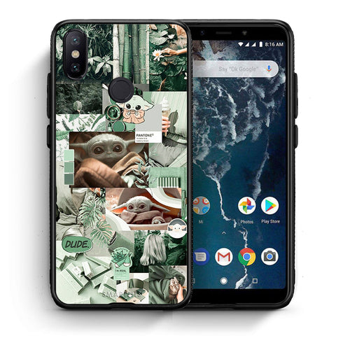 Θήκη Αγίου Βαλεντίνου Xiaomi Mi A2 Collage Dude από τη Smartfits με σχέδιο στο πίσω μέρος και μαύρο περίβλημα | Xiaomi Mi A2 Collage Dude case with colorful back and black bezels