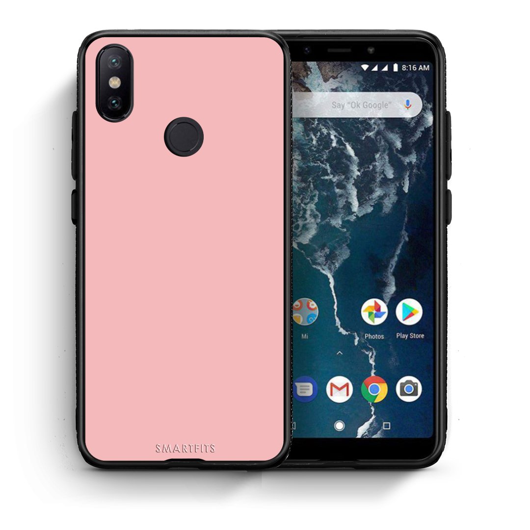 Θήκη Xiaomi Mi A2 Nude Color από τη Smartfits με σχέδιο στο πίσω μέρος και μαύρο περίβλημα | Xiaomi Mi A2 Nude Color case with colorful back and black bezels