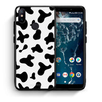 Thumbnail for Θήκη Xiaomi Mi A2 Cow Print από τη Smartfits με σχέδιο στο πίσω μέρος και μαύρο περίβλημα | Xiaomi Mi A2 Cow Print case with colorful back and black bezels