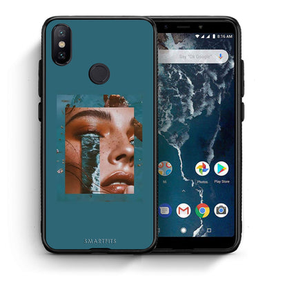 Θήκη Xiaomi Mi A2 Cry An Ocean από τη Smartfits με σχέδιο στο πίσω μέρος και μαύρο περίβλημα | Xiaomi Mi A2 Cry An Ocean case with colorful back and black bezels