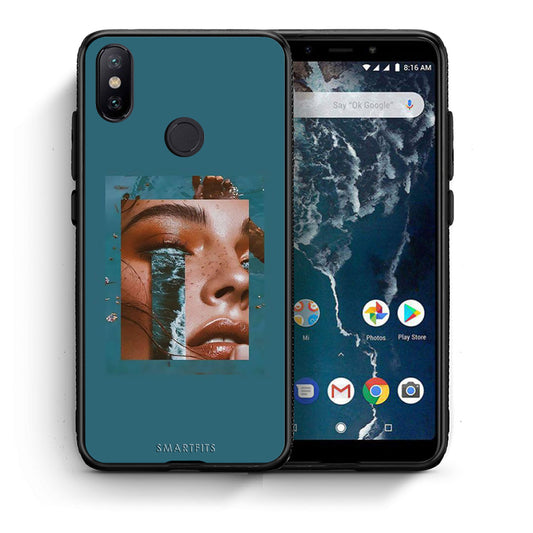 Θήκη Xiaomi Mi A2 Cry An Ocean από τη Smartfits με σχέδιο στο πίσω μέρος και μαύρο περίβλημα | Xiaomi Mi A2 Cry An Ocean case with colorful back and black bezels