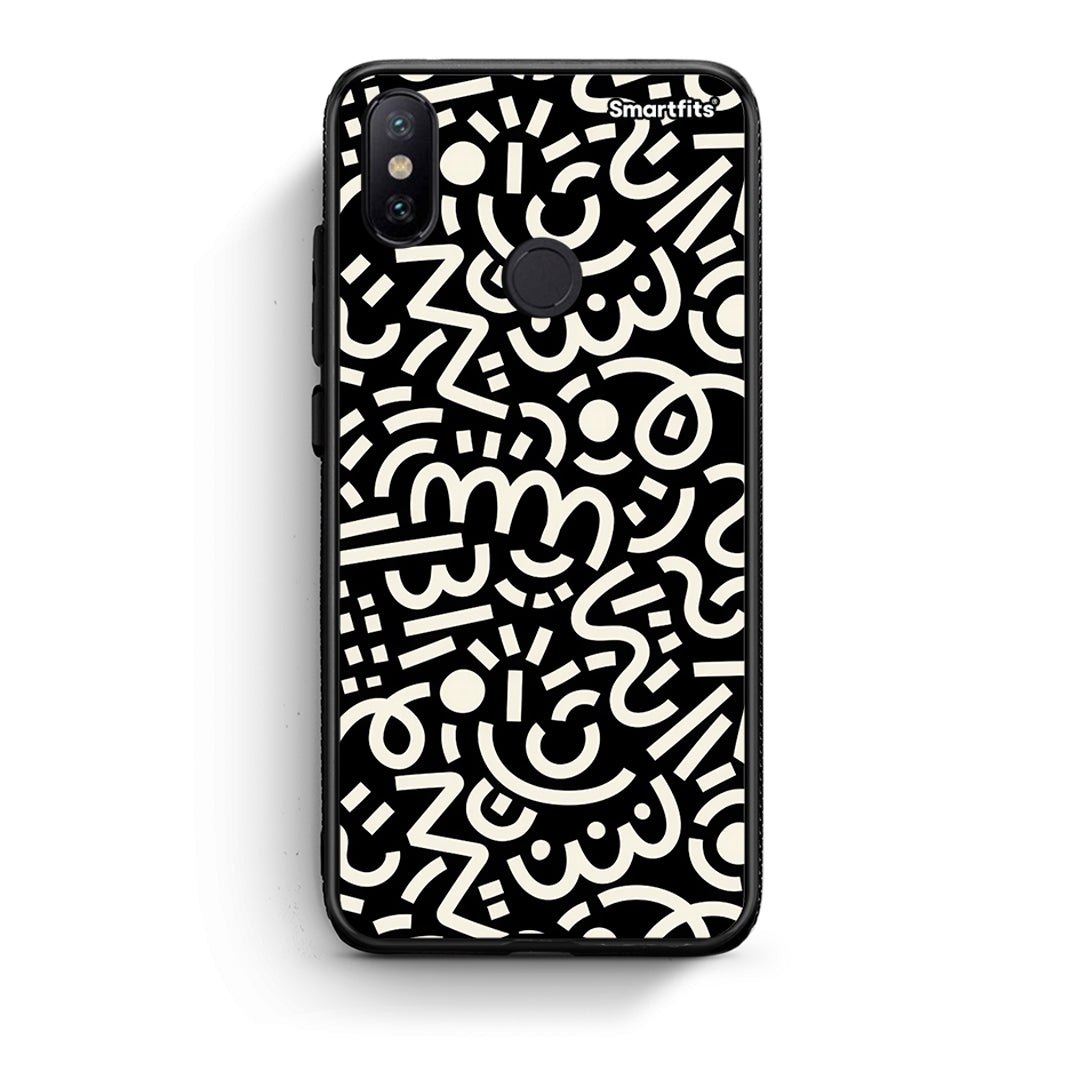 Xiaomi Mi A2 Doodle Art Θήκη από τη Smartfits με σχέδιο στο πίσω μέρος και μαύρο περίβλημα | Smartphone case with colorful back and black bezels by Smartfits