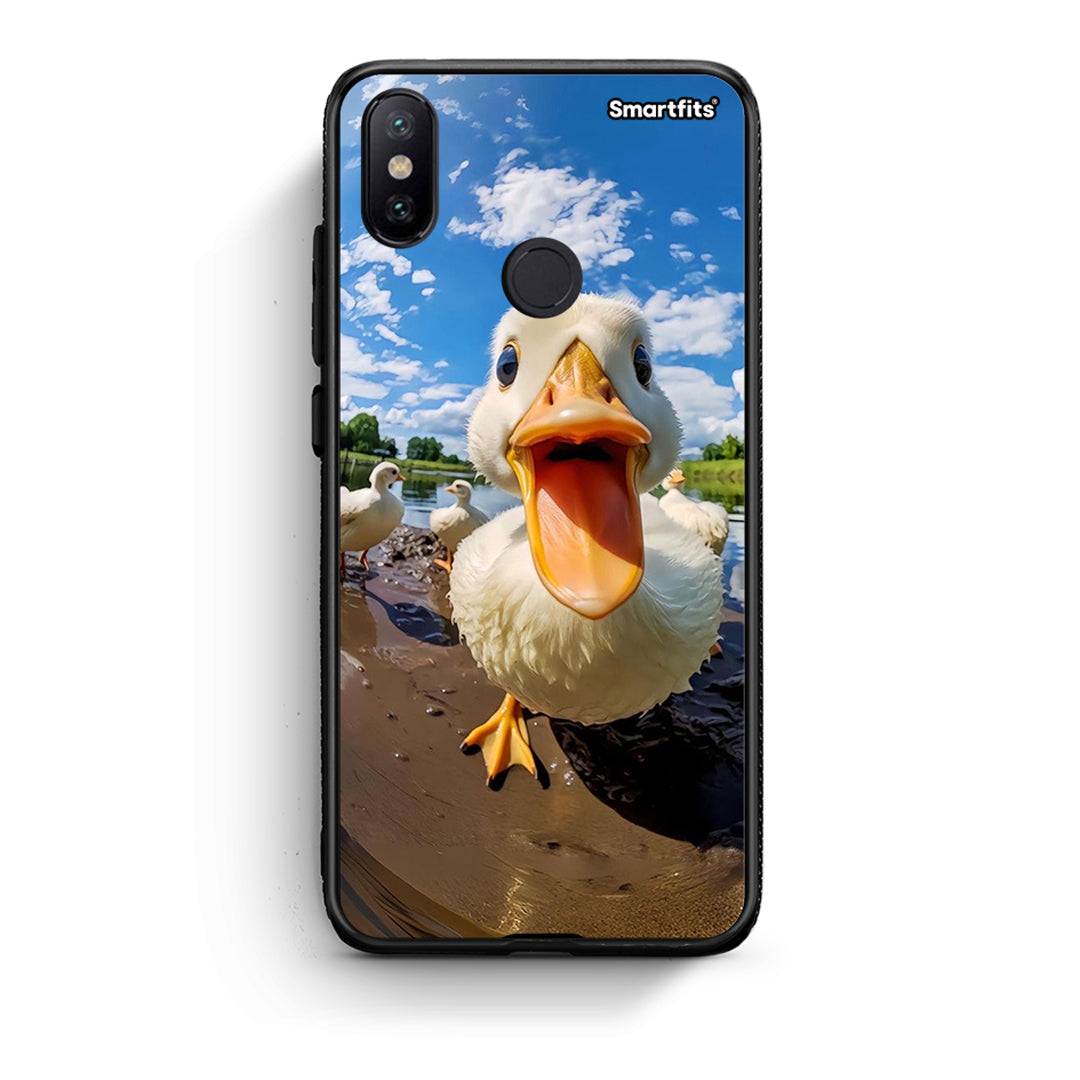 Xiaomi Mi A2 Duck Face θήκη από τη Smartfits με σχέδιο στο πίσω μέρος και μαύρο περίβλημα | Smartphone case with colorful back and black bezels by Smartfits