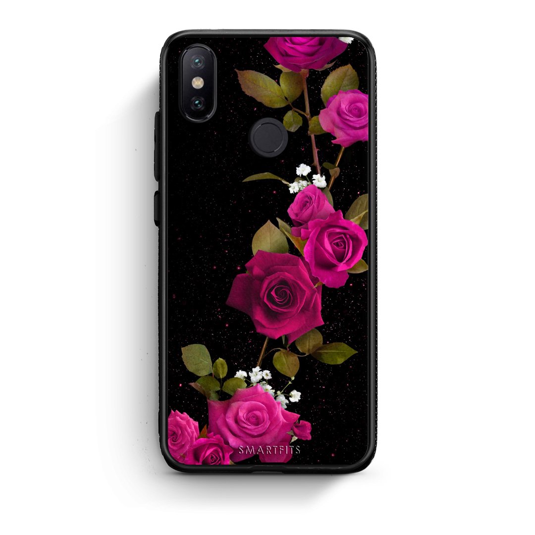 4 - Xiaomi Mi A2 Red Roses Flower case, cover, bumper