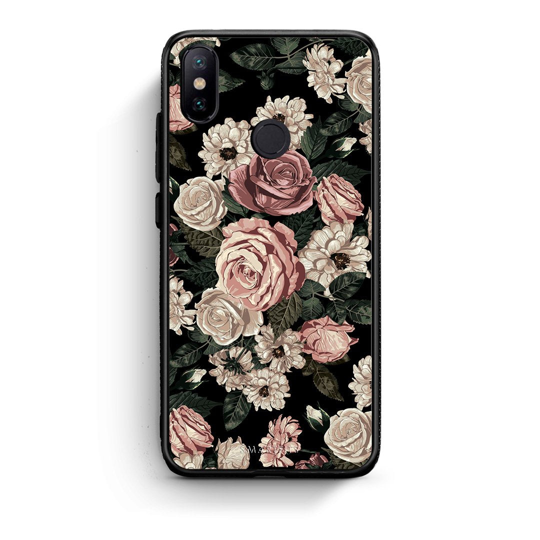 4 - Xiaomi Mi A2 Wild Roses Flower case, cover, bumper