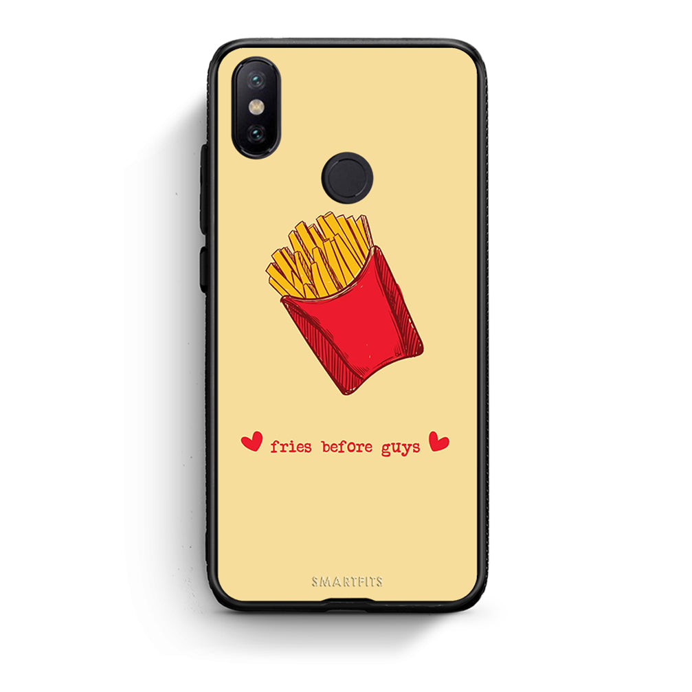 Xiaomi Mi A2 Fries Before Guys Θήκη Αγίου Βαλεντίνου από τη Smartfits με σχέδιο στο πίσω μέρος και μαύρο περίβλημα | Smartphone case with colorful back and black bezels by Smartfits