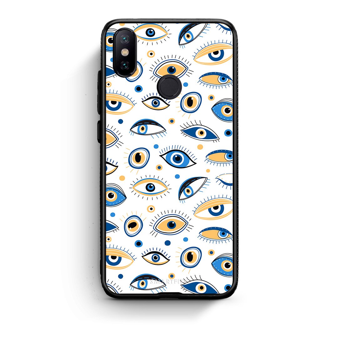 Xiaomi Mi A2 Ftou Ftou θήκη από τη Smartfits με σχέδιο στο πίσω μέρος και μαύρο περίβλημα | Smartphone case with colorful back and black bezels by Smartfits