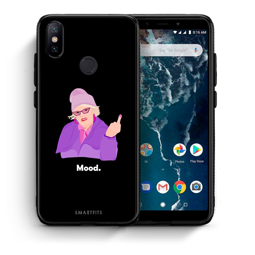 Θήκη Xiaomi Mi A2 Grandma Mood Black από τη Smartfits με σχέδιο στο πίσω μέρος και μαύρο περίβλημα | Xiaomi Mi A2 Grandma Mood Black case with colorful back and black bezels