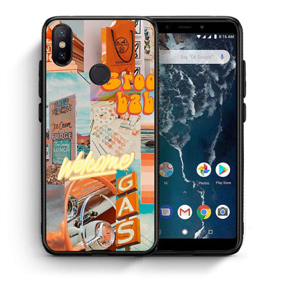 Θήκη Αγίου Βαλεντίνου Xiaomi Mi A2 Groovy Babe από τη Smartfits με σχέδιο στο πίσω μέρος και μαύρο περίβλημα | Xiaomi Mi A2 Groovy Babe case with colorful back and black bezels