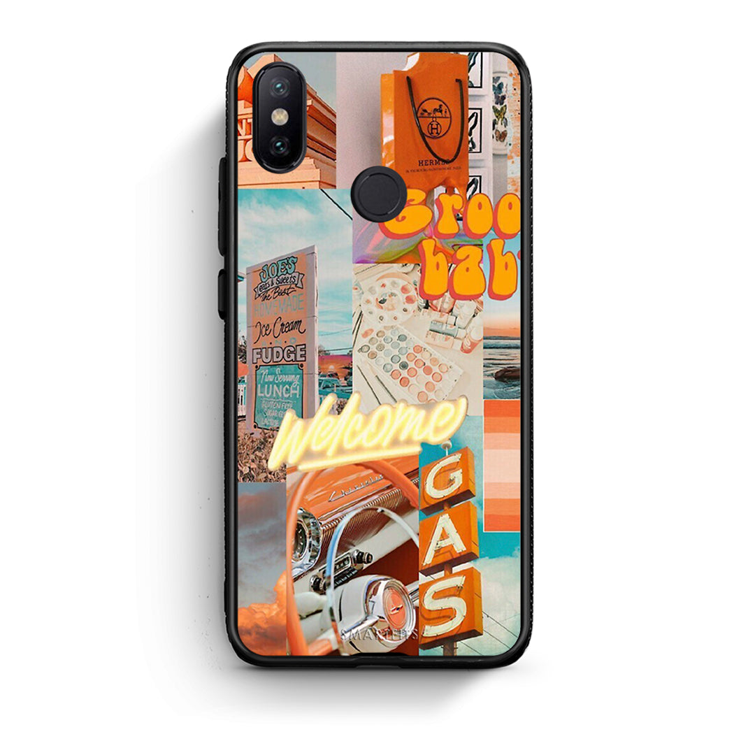 Xiaomi Mi A2 Groovy Babe Θήκη Αγίου Βαλεντίνου από τη Smartfits με σχέδιο στο πίσω μέρος και μαύρο περίβλημα | Smartphone case with colorful back and black bezels by Smartfits