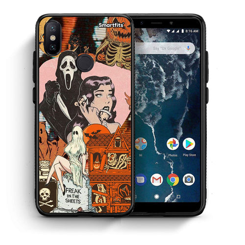 Θήκη Xiaomi Mi A2 Halloween Collage από τη Smartfits με σχέδιο στο πίσω μέρος και μαύρο περίβλημα | Xiaomi Mi A2 Halloween Collage case with colorful back and black bezels