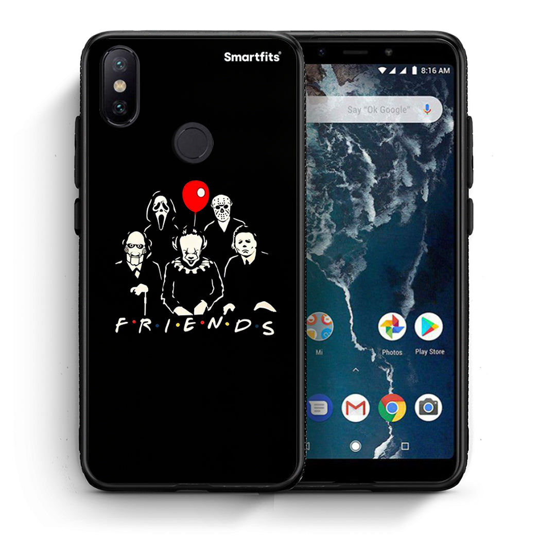 Θήκη Xiaomi Mi A2 Halloween Friends από τη Smartfits με σχέδιο στο πίσω μέρος και μαύρο περίβλημα | Xiaomi Mi A2 Halloween Friends case with colorful back and black bezels