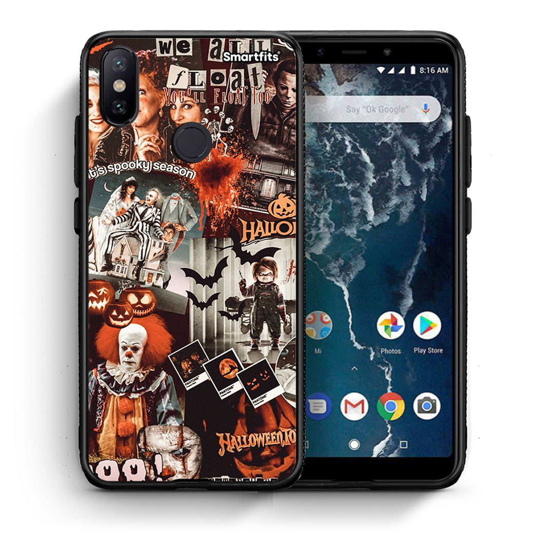 Θήκη Xiaomi Mi A2 Halloween Spooky Season από τη Smartfits με σχέδιο στο πίσω μέρος και μαύρο περίβλημα | Xiaomi Mi A2 Halloween Spooky Season case with colorful back and black bezels