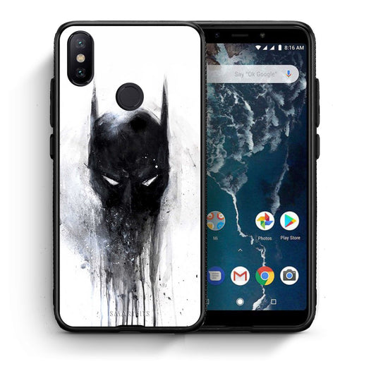 Θήκη Xiaomi Mi A2 Paint Bat Hero από τη Smartfits με σχέδιο στο πίσω μέρος και μαύρο περίβλημα | Xiaomi Mi A2 Paint Bat Hero case with colorful back and black bezels