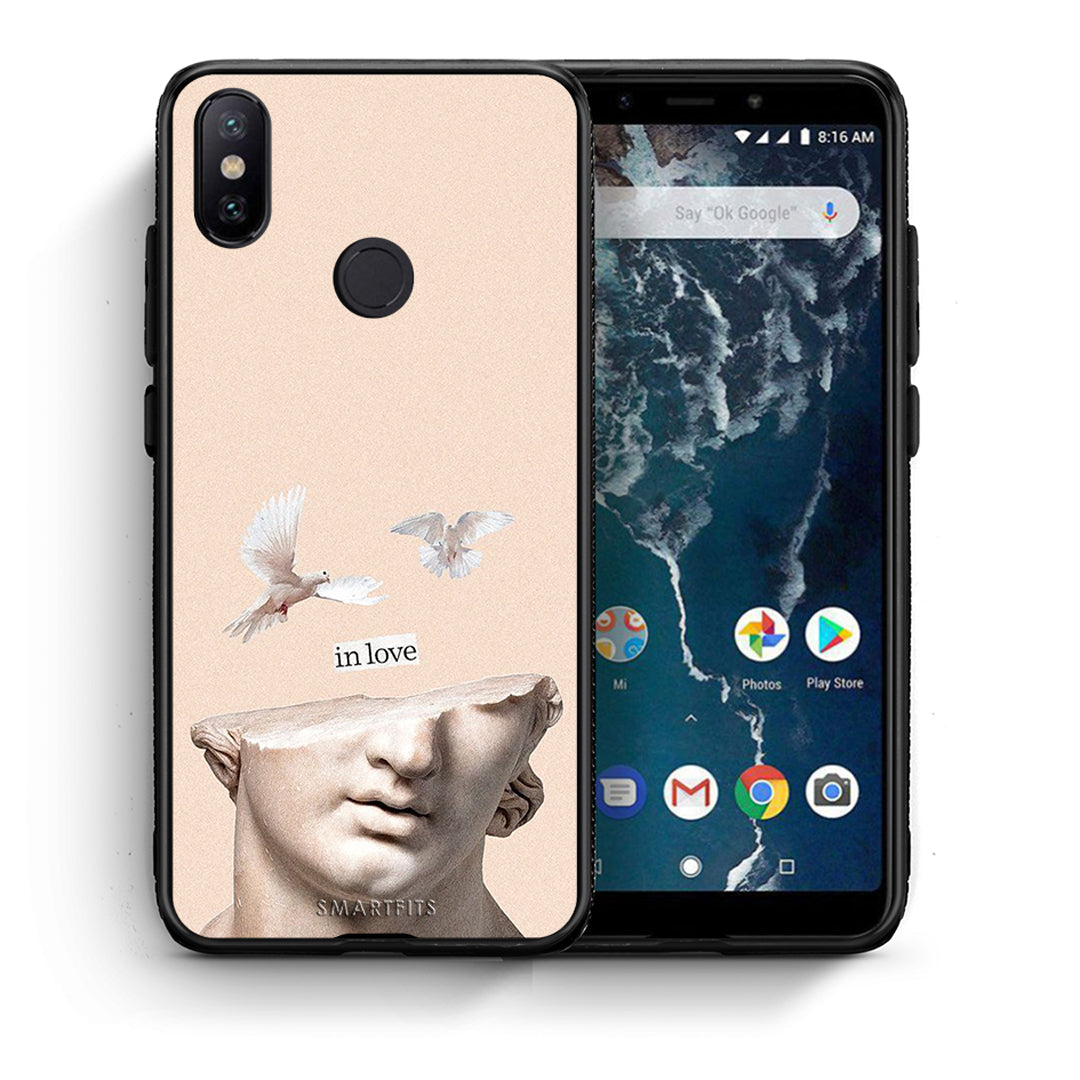 Θήκη Xiaomi Mi A2 In Love από τη Smartfits με σχέδιο στο πίσω μέρος και μαύρο περίβλημα | Xiaomi Mi A2 In Love case with colorful back and black bezels