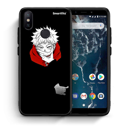 Θήκη Xiaomi Mi A2 Itadori Anime από τη Smartfits με σχέδιο στο πίσω μέρος και μαύρο περίβλημα | Xiaomi Mi A2 Itadori Anime case with colorful back and black bezels