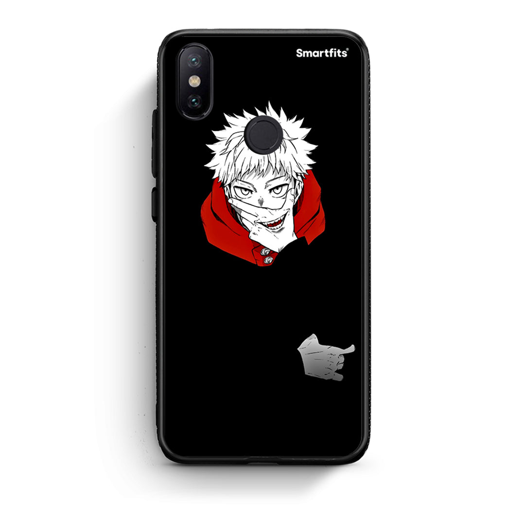 Xiaomi Mi A2 Itadori Anime θήκη από τη Smartfits με σχέδιο στο πίσω μέρος και μαύρο περίβλημα | Smartphone case with colorful back and black bezels by Smartfits