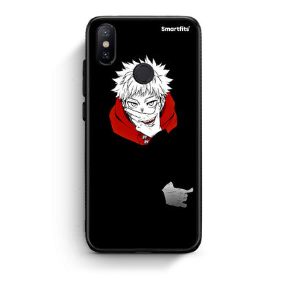 Xiaomi Mi A2 Itadori Anime θήκη από τη Smartfits με σχέδιο στο πίσω μέρος και μαύρο περίβλημα | Smartphone case with colorful back and black bezels by Smartfits