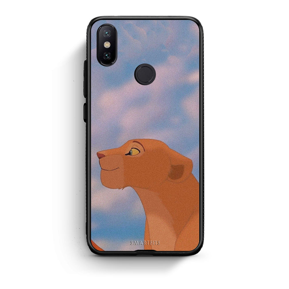 Xiaomi Mi A2 Lion Love 2 Θήκη Αγίου Βαλεντίνου από τη Smartfits με σχέδιο στο πίσω μέρος και μαύρο περίβλημα | Smartphone case with colorful back and black bezels by Smartfits