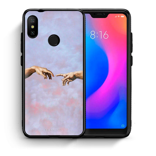 Θήκη Xiaomi Mi A2 Lite Adam Hand από τη Smartfits με σχέδιο στο πίσω μέρος και μαύρο περίβλημα | Xiaomi Mi A2 Lite Adam Hand case with colorful back and black bezels