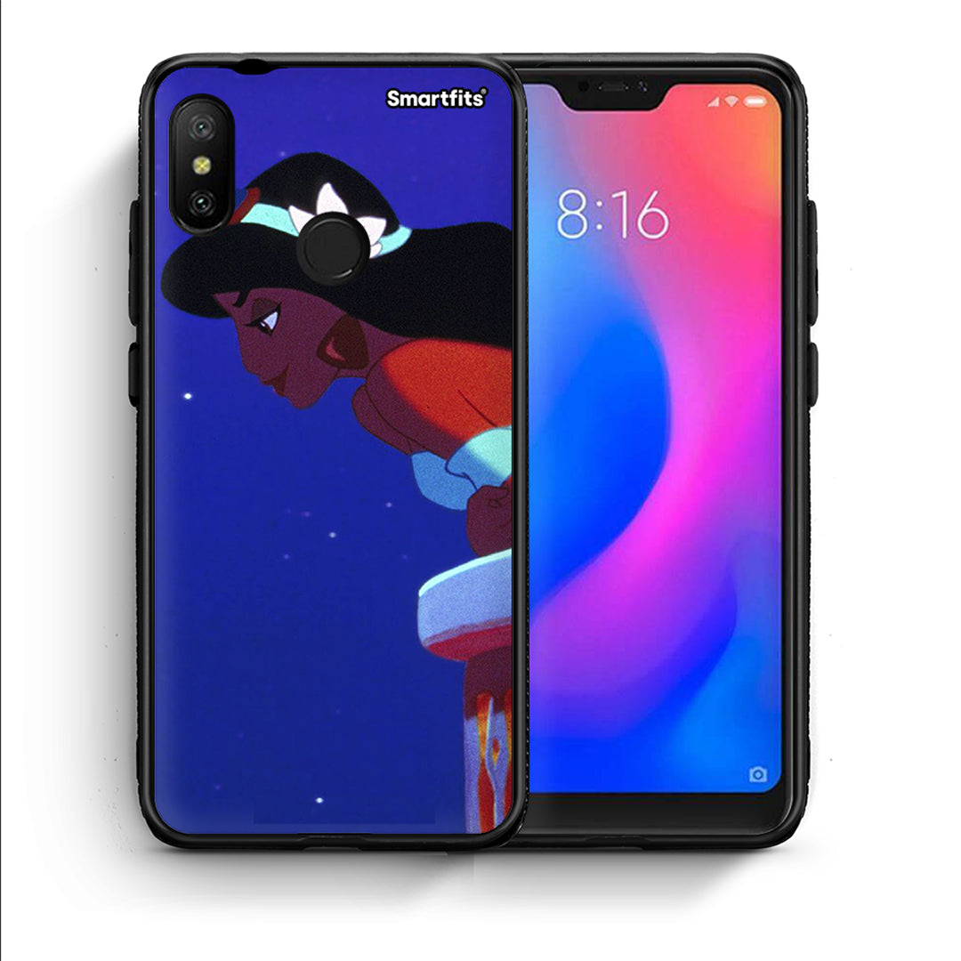 Θήκη Xiaomi Mi A2 Lite Alladin And Jasmine Love 2 από τη Smartfits με σχέδιο στο πίσω μέρος και μαύρο περίβλημα | Xiaomi Mi A2 Lite Alladin And Jasmine Love 2 case with colorful back and black bezels