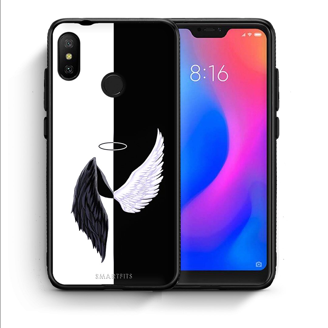 Θήκη Xiaomi Mi A2 Lite Angels Demons από τη Smartfits με σχέδιο στο πίσω μέρος και μαύρο περίβλημα | Xiaomi Mi A2 Lite Angels Demons case with colorful back and black bezels