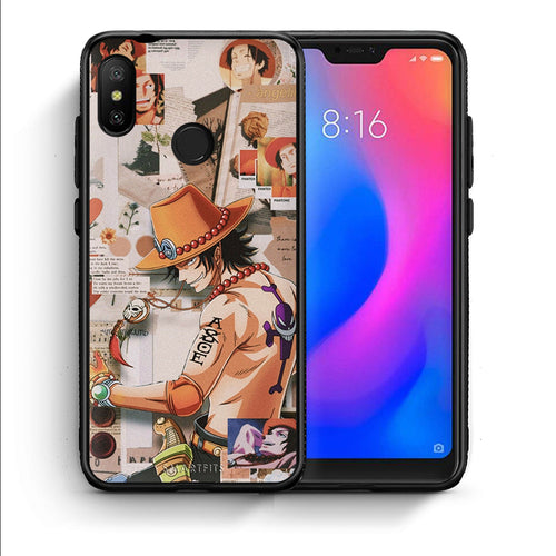 Θήκη Xiaomi Mi A2 Lite Anime Collage από τη Smartfits με σχέδιο στο πίσω μέρος και μαύρο περίβλημα | Xiaomi Mi A2 Lite Anime Collage case with colorful back and black bezels