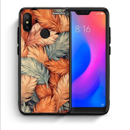 Θήκη Xiaomi Mi A2 Lite Autumn Leaves από τη Smartfits με σχέδιο στο πίσω μέρος και μαύρο περίβλημα | Xiaomi Mi A2 Lite Autumn Leaves case with colorful back and black bezels