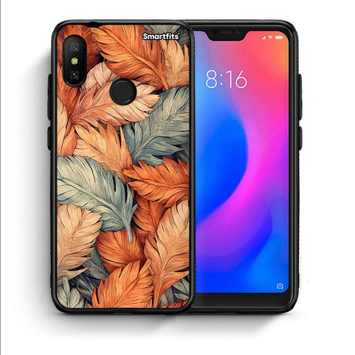 Θήκη Xiaomi Mi A2 Lite Autumn Leaves από τη Smartfits με σχέδιο στο πίσω μέρος και μαύρο περίβλημα | Xiaomi Mi A2 Lite Autumn Leaves case with colorful back and black bezels