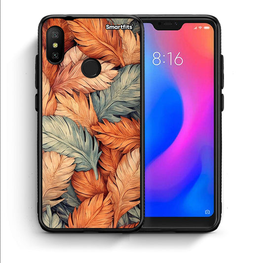 Θήκη Xiaomi Mi A2 Lite Autumn Leaves από τη Smartfits με σχέδιο στο πίσω μέρος και μαύρο περίβλημα | Xiaomi Mi A2 Lite Autumn Leaves case with colorful back and black bezels