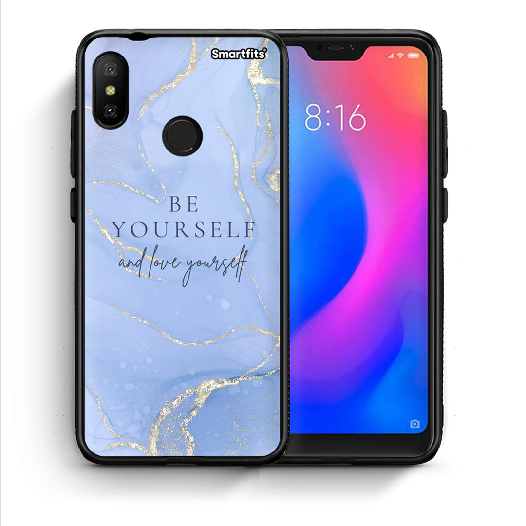 Θήκη Xiaomi Mi A2 Lite Be Yourself από τη Smartfits με σχέδιο στο πίσω μέρος και μαύρο περίβλημα | Xiaomi Mi A2 Lite Be Yourself case with colorful back and black bezels