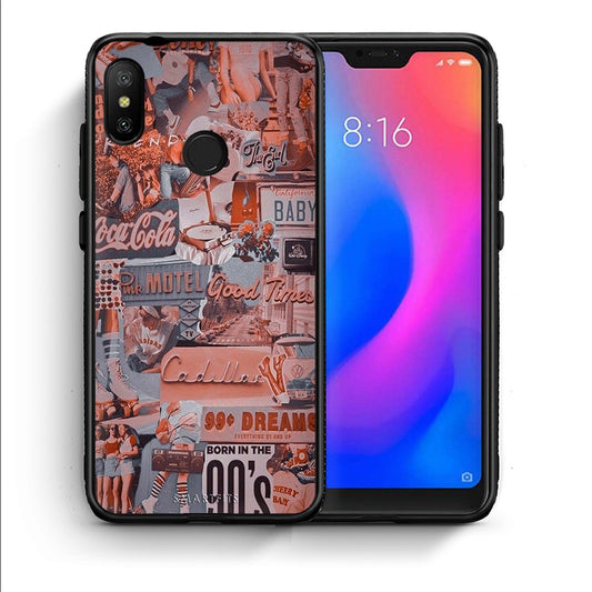 Θήκη Xiaomi Mi A2 Lite Born In 90s από τη Smartfits με σχέδιο στο πίσω μέρος και μαύρο περίβλημα | Xiaomi Mi A2 Lite Born In 90s case with colorful back and black bezels