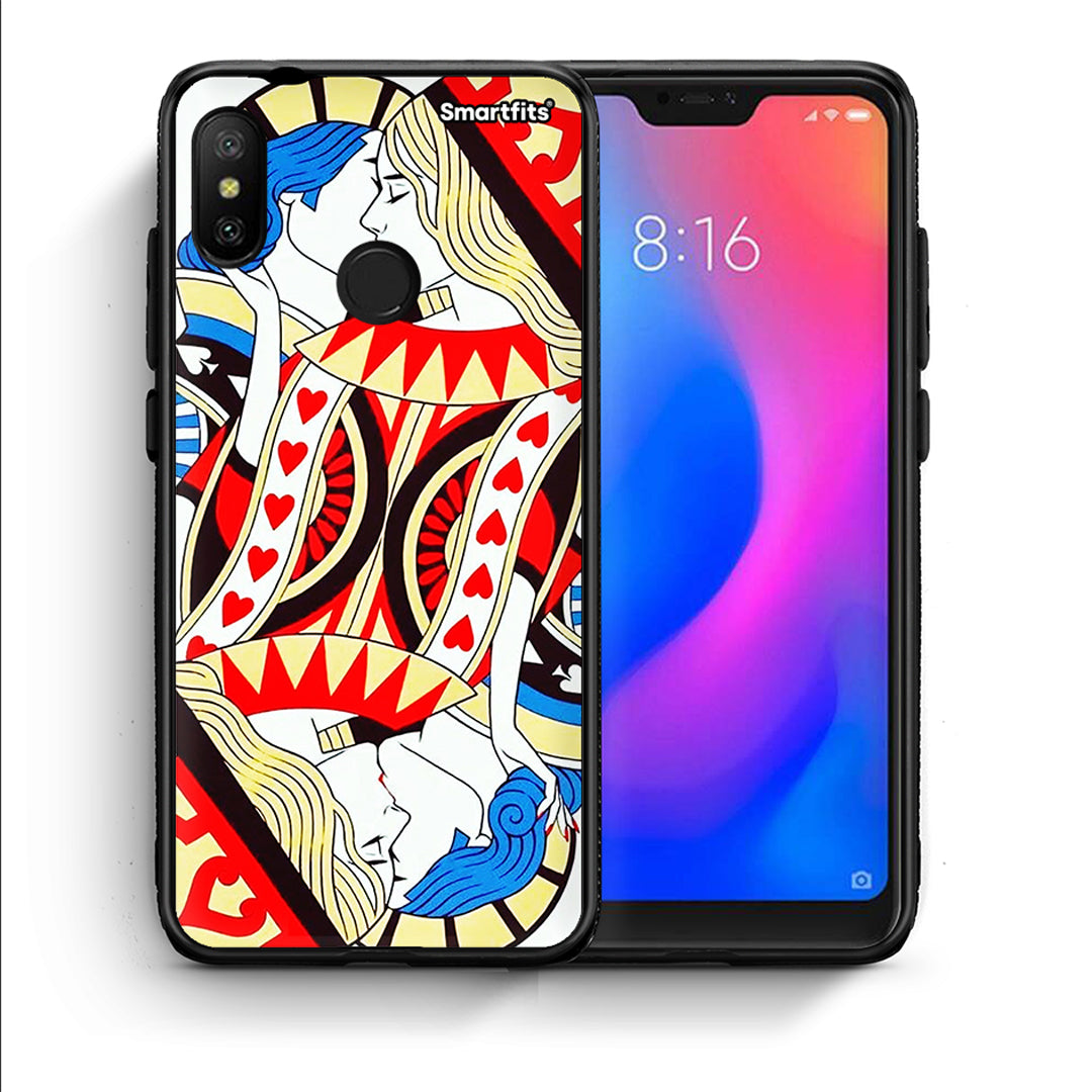 Θήκη Xiaomi Mi A2 Lite Card Love από τη Smartfits με σχέδιο στο πίσω μέρος και μαύρο περίβλημα | Xiaomi Mi A2 Lite Card Love case with colorful back and black bezels