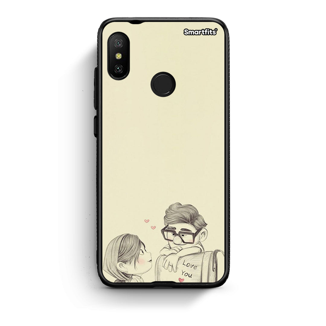 Xiaomi Mi A2 Lite Carl And Ellie θήκη από τη Smartfits με σχέδιο στο πίσω μέρος και μαύρο περίβλημα | Smartphone case with colorful back and black bezels by Smartfits