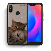 Thumbnail for Θήκη Xiaomi Mi A2 Lite Cats In Love από τη Smartfits με σχέδιο στο πίσω μέρος και μαύρο περίβλημα | Xiaomi Mi A2 Lite Cats In Love case with colorful back and black bezels