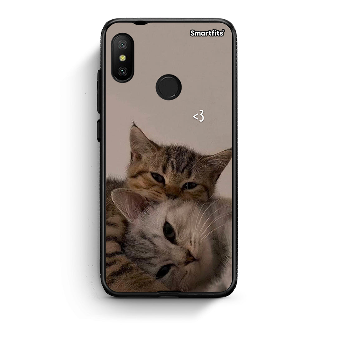 Xiaomi Mi A2 Lite Cats In Love Θήκη από τη Smartfits με σχέδιο στο πίσω μέρος και μαύρο περίβλημα | Smartphone case with colorful back and black bezels by Smartfits