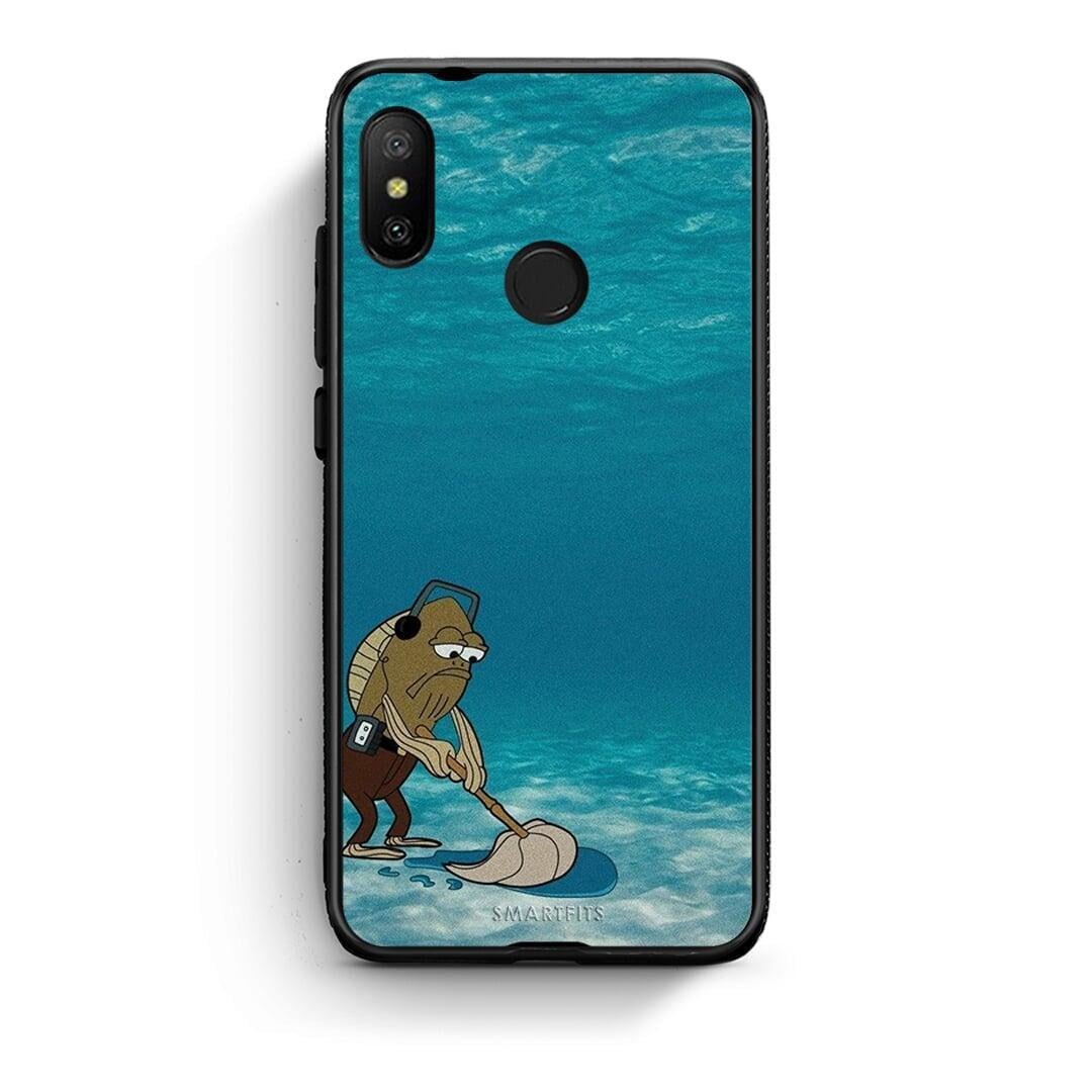 Xiaomi Mi A2 Lite Clean The Ocean Θήκη από τη Smartfits με σχέδιο στο πίσω μέρος και μαύρο περίβλημα | Smartphone case with colorful back and black bezels by Smartfits