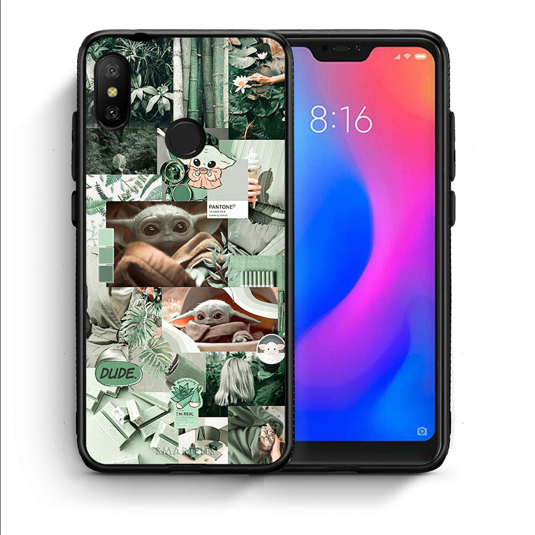 Θήκη Αγίου Βαλεντίνου Xiaomi Mi A2 Lite Collage Dude από τη Smartfits με σχέδιο στο πίσω μέρος και μαύρο περίβλημα | Xiaomi Mi A2 Lite Collage Dude case with colorful back and black bezels