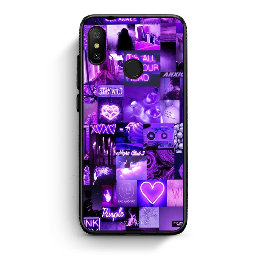 Xiaomi Mi A2 Lite Collage Stay Wild Θήκη Αγίου Βαλεντίνου από τη Smartfits με σχέδιο στο πίσω μέρος και μαύρο περίβλημα | Smartphone case with colorful back and black bezels by Smartfits