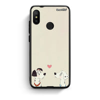 Thumbnail for Xiaomi Mi A2 Lite Dalmatians Love θήκη από τη Smartfits με σχέδιο στο πίσω μέρος και μαύρο περίβλημα | Smartphone case with colorful back and black bezels by Smartfits
