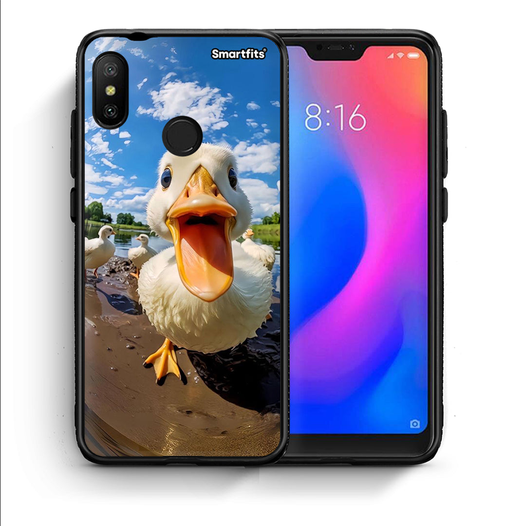 Θήκη Xiaomi Mi A2 Lite Duck Face από τη Smartfits με σχέδιο στο πίσω μέρος και μαύρο περίβλημα | Xiaomi Mi A2 Lite Duck Face case with colorful back and black bezels