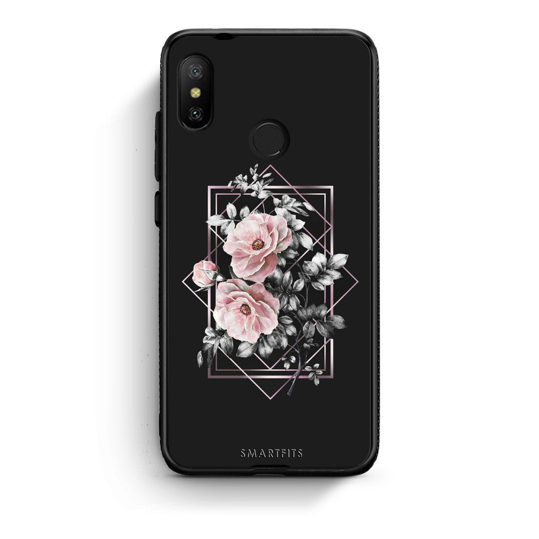 4 - Xiaomi Mi A2 Lite Frame Flower case, cover, bumper