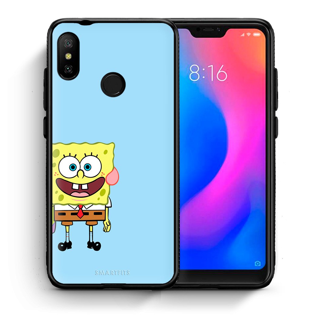 Θήκη Xiaomi Mi A2 Lite Friends Bob από τη Smartfits με σχέδιο στο πίσω μέρος και μαύρο περίβλημα | Xiaomi Mi A2 Lite Friends Bob case with colorful back and black bezels
