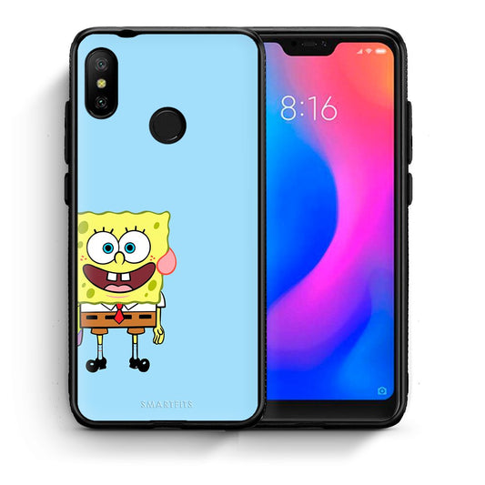 Θήκη Xiaomi Mi A2 Lite Friends Bob από τη Smartfits με σχέδιο στο πίσω μέρος και μαύρο περίβλημα | Xiaomi Mi A2 Lite Friends Bob case with colorful back and black bezels