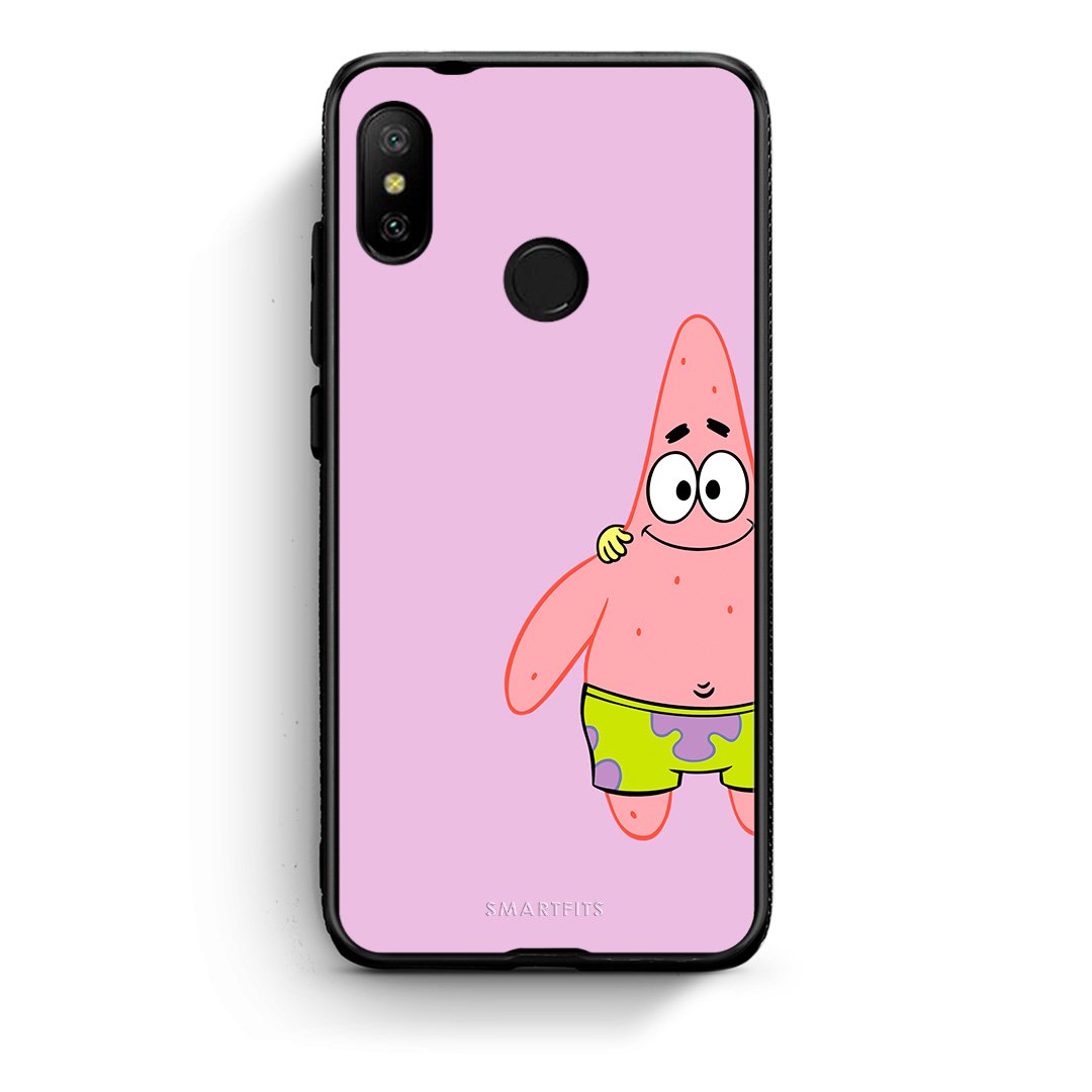 Xiaomi Mi A2 Lite  Friends Patrick θήκη από τη Smartfits με σχέδιο στο πίσω μέρος και μαύρο περίβλημα | Smartphone case with colorful back and black bezels by Smartfits
