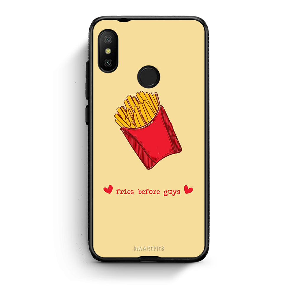 Xiaomi Mi A2 Lite Fries Before Guys Θήκη Αγίου Βαλεντίνου από τη Smartfits με σχέδιο στο πίσω μέρος και μαύρο περίβλημα | Smartphone case with colorful back and black bezels by Smartfits